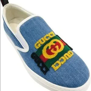 Gucci | Shoes | New Gucci Kura Denim Slip On Sneakers Mens  display picture 3